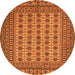 Machine Washable Southwestern Orange Country Area Rugs, wshtr3046org