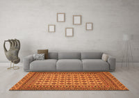 Machine Washable Southwestern Orange Country Rug, wshtr3046org