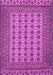 Machine Washable Southwestern Purple Country Area Rugs, wshtr3046pur