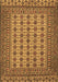 Machine Washable Southwestern Brown Country Rug, wshtr3046brn