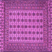 Square Machine Washable Southwestern Purple Country Area Rugs, wshtr3046pur