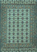 Southwestern Light Blue Country Rug, tr3046lblu