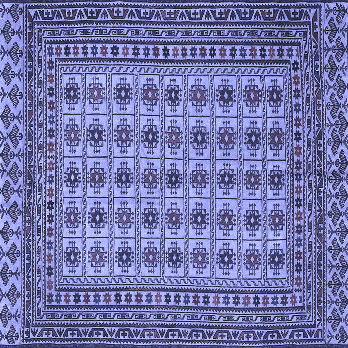 Square Southwestern Blue Country Rug, tr3046blu