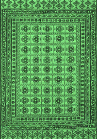 Southwestern Emerald Green Country Rug, tr3046emgrn