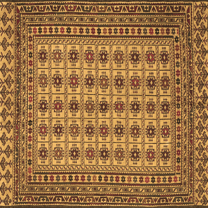 Square Southwestern Brown Country Rug, tr3046brn