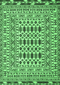 Southwestern Emerald Green Country Rug, tr3047emgrn