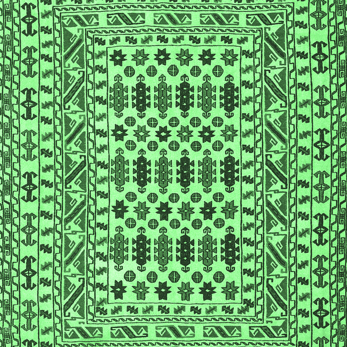 Machine Washable Southwestern Emerald Green Country Area Rugs, wshtr3047emgrn