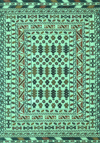 Southwestern Turquoise Country Rug, tr3047turq