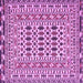 Square Southwestern Purple Country Rug, tr3047pur