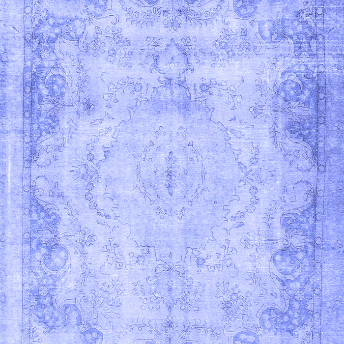 Machine Washable Persian Blue Traditional Rug, wshtr3048blu
