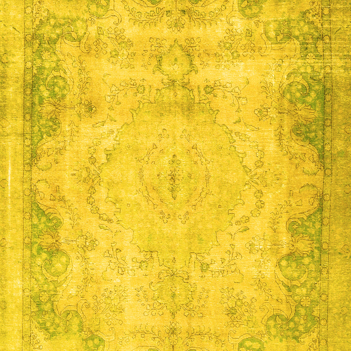 Machine Washable Persian Yellow Traditional Rug, wshtr3048yw