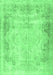 Machine Washable Persian Emerald Green Traditional Area Rugs, wshtr3048emgrn
