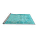 Sideview of Machine Washable Persian Light Blue Traditional Rug, wshtr3048lblu