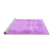 Sideview of Machine Washable Persian Purple Traditional Area Rugs, wshtr3048pur