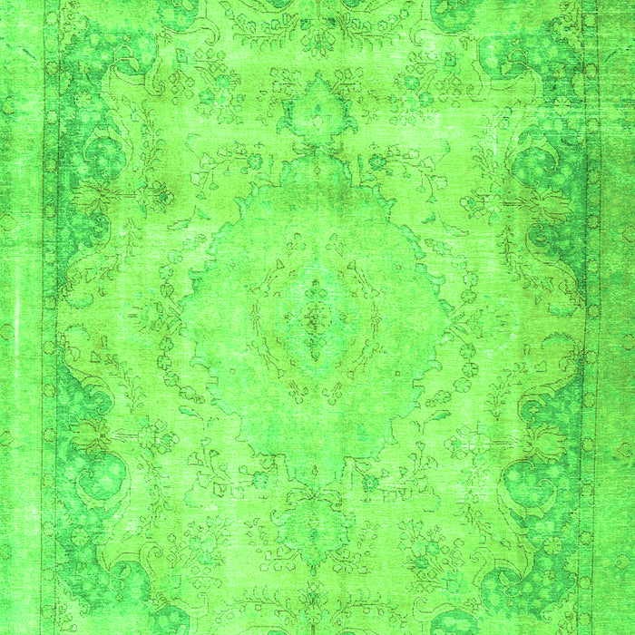Serging Thickness of Machine Washable Persian Green Traditional Area Rugs, wshtr3048grn