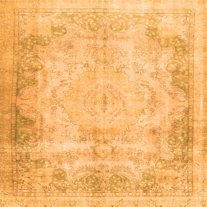 Serging Thickness of Persian Orange Traditional Rug, tr3048org