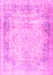 Machine Washable Persian Pink Traditional Rug, wshtr3048pnk