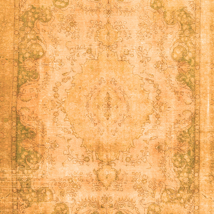 Serging Thickness of Machine Washable Persian Orange Traditional Area Rugs, wshtr3048org