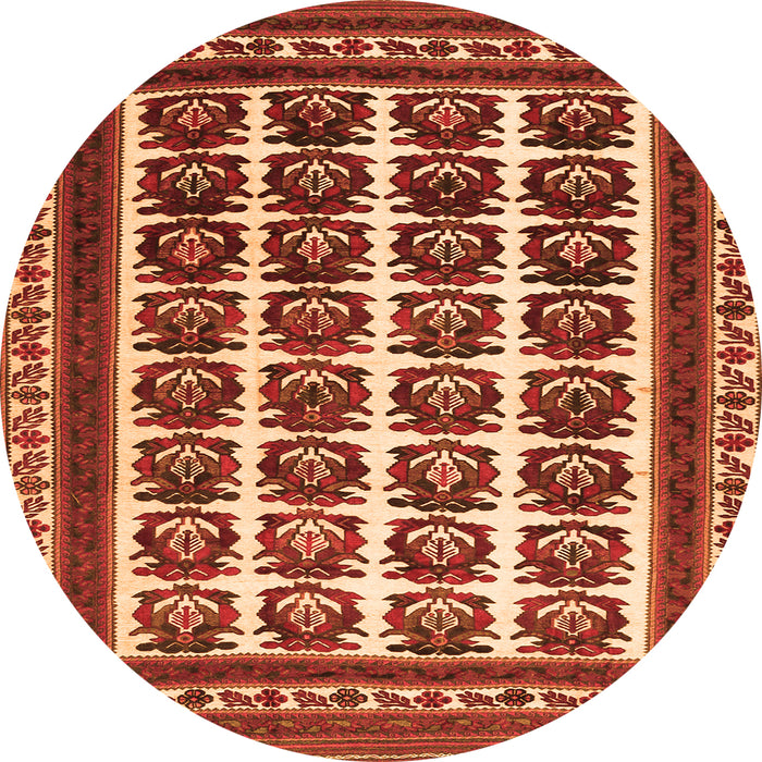 Square Persian Orange Traditional Rug, tr3049org