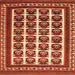 Serging Thickness of Persian Orange Traditional Rug, tr3049org