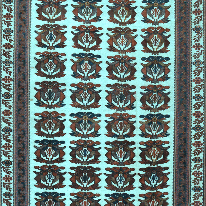 Machine Washable Persian Light Blue Traditional Rug, wshtr3049lblu