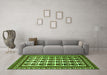 Machine Washable Persian Green Traditional Area Rugs in a Living Room,, wshtr3049grn