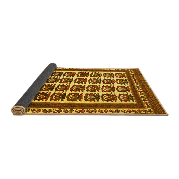 Sideview of Persian Yellow Traditional Rug, tr3049yw