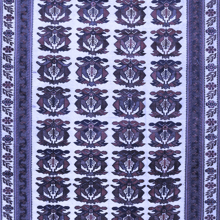 Machine Washable Persian Blue Traditional Rug, wshtr3049blu