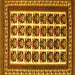 Square Persian Yellow Traditional Rug, tr3049yw