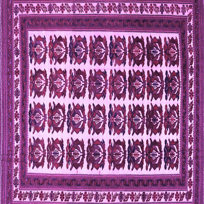 Square Machine Washable Persian Purple Traditional Area Rugs, wshtr3049pur