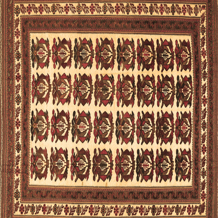 Square Persian Brown Traditional Rug, tr3049brn