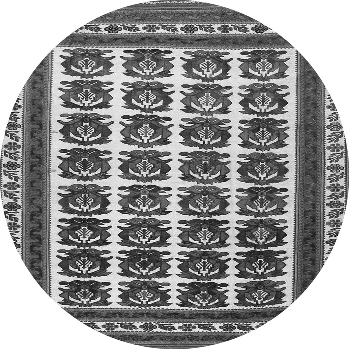 Machine Washable Persian Gray Traditional Rug, wshtr3049gry