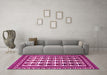 Machine Washable Persian Pink Traditional Rug in a Living Room, wshtr3049pnk