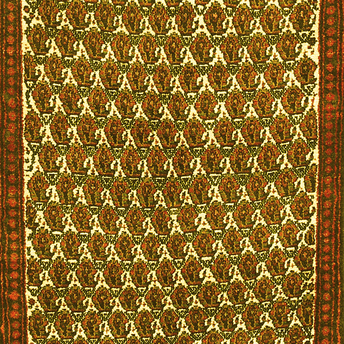 Machine Washable Persian Yellow Traditional Rug, wshtr304yw
