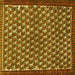 Square Persian Yellow Traditional Rug, tr304yw