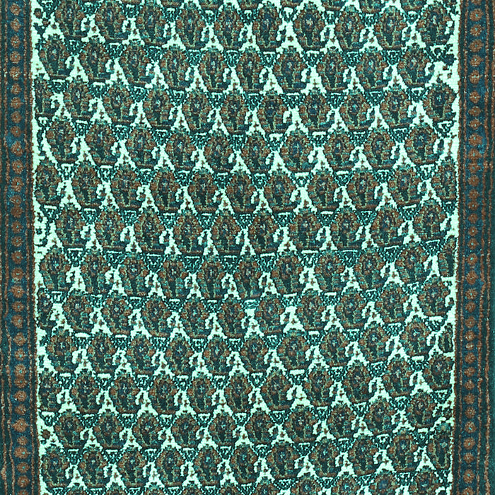 Machine Washable Persian Turquoise Traditional Area Rugs, wshtr304turq