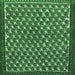 Square Persian Emerald Green Traditional Rug, tr304emgrn