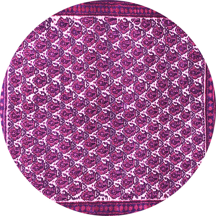 Round Persian Pink Traditional Rug, tr304pnk