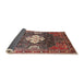 Sideview of Traditional Saffron Red Persian Rug, tr305