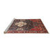 Sideview of Machine Washable Traditional Saffron Red Rug, wshtr305