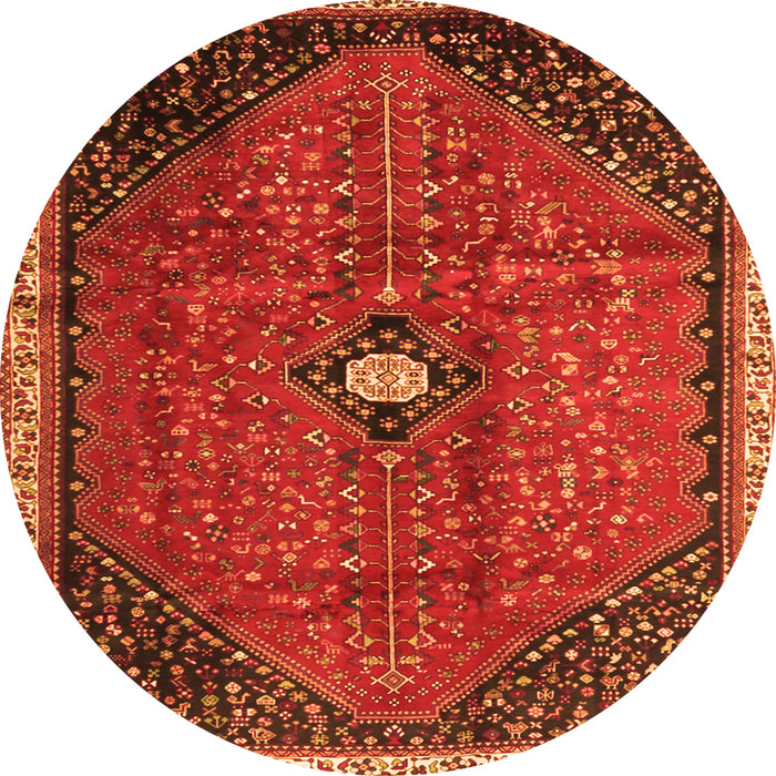 Machine Washable Persian Orange Traditional Area Rugs, wshtr3050org