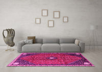 Machine Washable Persian Pink Traditional Rug, wshtr3050pnk