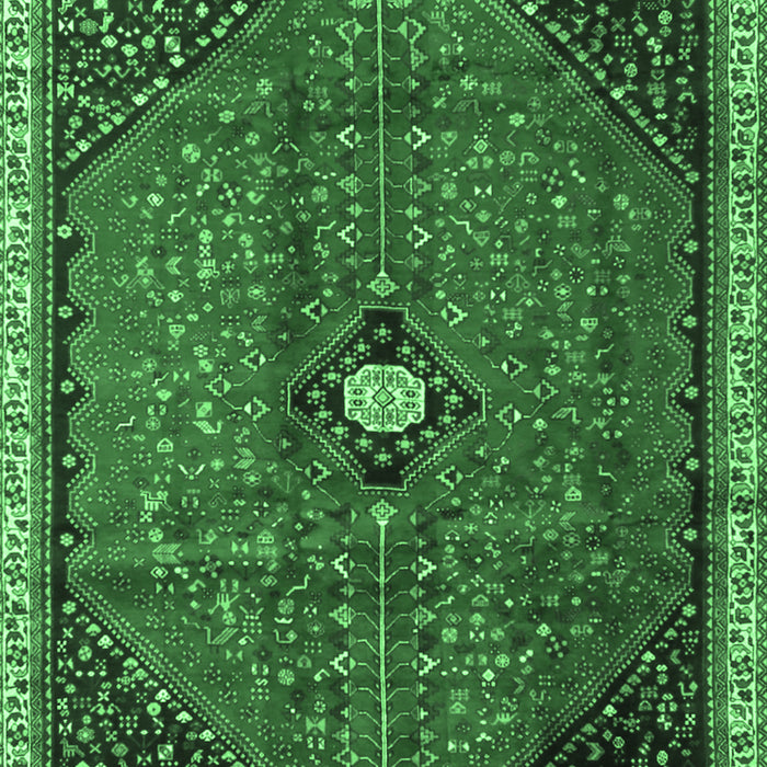 Machine Washable Persian Emerald Green Traditional Area Rugs, wshtr3050emgrn