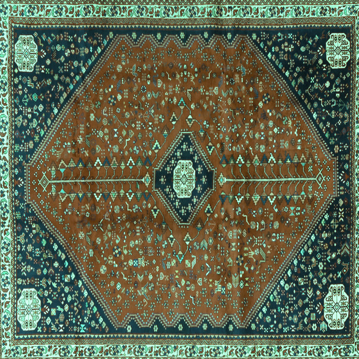 Square Persian Turquoise Traditional Rug, tr3050turq