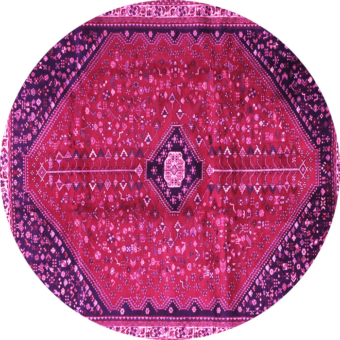 Round Persian Pink Traditional Rug, tr3050pnk