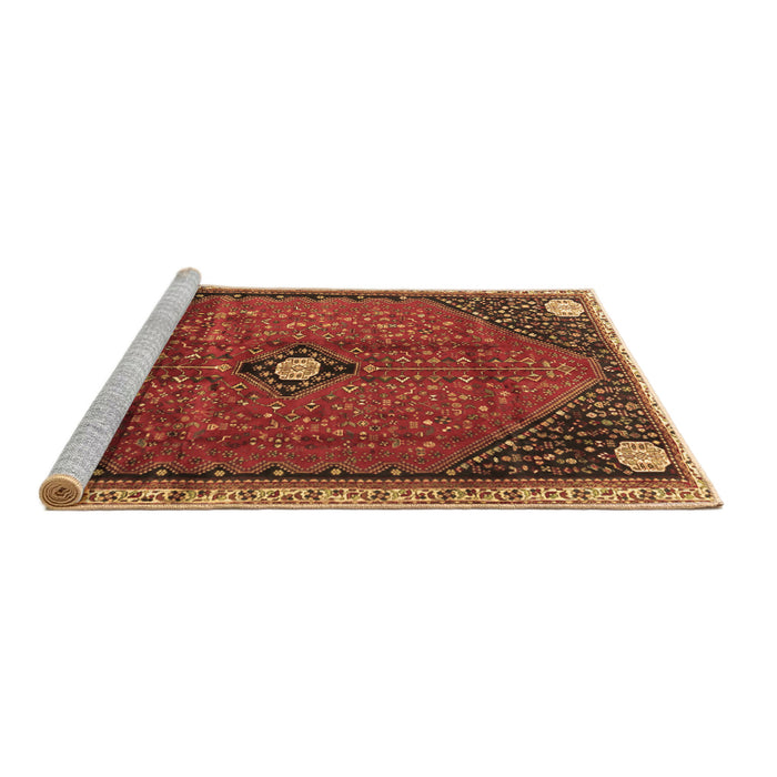 Sideview of Machine Washable Persian Brown Traditional Rug, wshtr3050brn