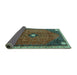 Sideview of Persian Turquoise Traditional Rug, tr3050turq