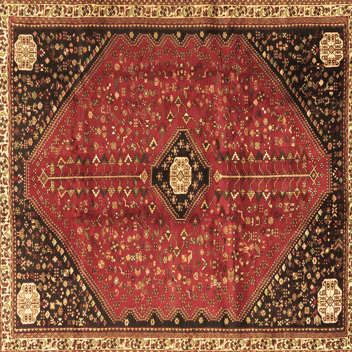 Square Machine Washable Persian Brown Traditional Rug, wshtr3050brn