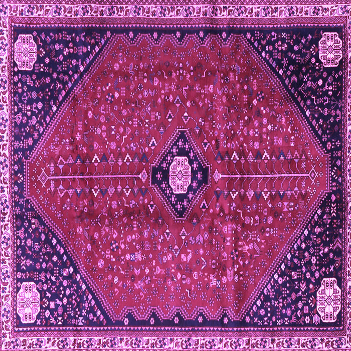 Square Machine Washable Persian Purple Traditional Area Rugs, wshtr3050pur