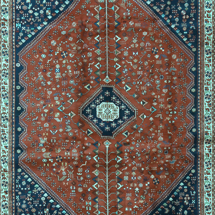 Machine Washable Persian Light Blue Traditional Rug, wshtr3050lblu